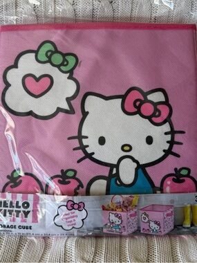 Hello Kitty Storage Cube NEW Bin Shelf Toy Organizer Gift Cleaning Sorting Bins